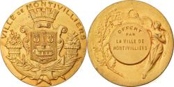 World Coins - France, Medal, Ville de Montvilliers, Geography, , Gilt Bronze
