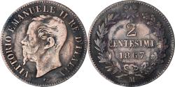 World Coins - Coin, Italy, 2 Centesimi, 1867, Milan, , Bronze, KM:2.1