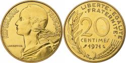 World Coins - France, 20 Centimes, Marianne, 1971, Paris, Aluminum-Bronze,