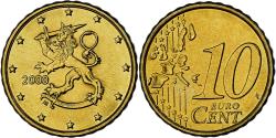 World Coins - Finland, 10 Euro Cent, 2000, Vantaa, , Brass, KM:101