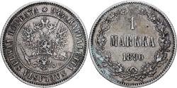 World Coins - Finland, Alexander III, Markka, 1890, Helsinki, Silver, , KM:3.2
