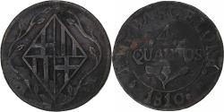World Coins - Principality of Catalonia, Joseph (Jose) Napolean, 4 Quartos, 1810, cast copper