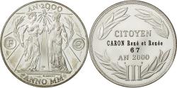 World Coins - France, Medal, Citoyen de l'An 2000, 2000, Jimenez, , Silver