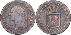 World Coins - France, Louis XVI, 1 Sol, 1791, Paris, Copper, , Gadoury:350