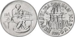 World Coins - San Marino, 10 Lire, Work Life, 1978, Rome, BU, Aluminum, , KM:66