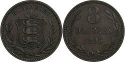 World Coins - Guernsey, 8 Doubles, 1893, Heaton, Bronze, , KM:7