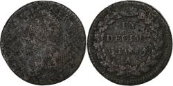 World Coins - France, Decime, Dupré, AN 5, Paris, Copper,