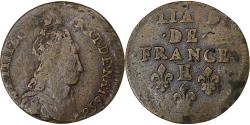 World Coins - France, Louis XIV, Liard, 1658, Meung sur Loire, Copper, , Gadoury:80