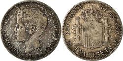 World Coins - Coin, Spain, Alfonso XIII, Peseta, 1901, Madrid, , Silver, KM:706