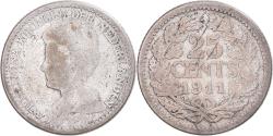 World Coins - Coin, Netherlands, 25 Cents, 1911