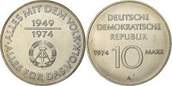 World Coins - Democratic Republic of Germany, 10 Mark, 1974, Berlin, Copper-nickel,