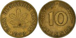 World Coins - Coin, GERMANY - FEDERAL REPUBLIC, 10 Pfennig, 1949, Stuttgart, , Brass