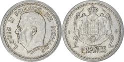 World Coins - Coin, Monaco, Louis II, 2 Francs, 1943, Paris, , Aluminum, KM:121