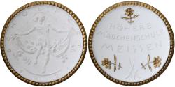 World Coins - Germany, Medal, Höhere Mädchenschule, Meissen, 1921, Porcelain, Gilded