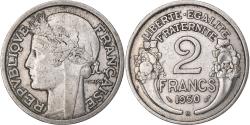 World Coins - France, 2 Francs, Morlon, 1950, Beaumont - Le Roger, Aluminum,