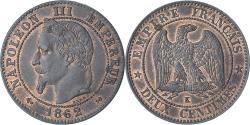 World Coins - France, Napoleon III, 2 Centimes, 1862, Bordeaux, , Bronze, KM:796.6