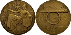 World Coins - France, Medal, Compagnie Générale Transatlantique, Ile-de-France, 1949