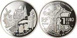 World Coins - France, 1-1/2 Euro, 2002, Paris, BE, , Silver, Gadoury:EU24, KM:1307
