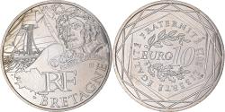 World Coins - France, 10 Euro, 2012, Bretagne, , Silver