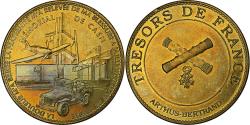 World Coins - France, Token, Mémorial de Caen, Jeep et Avion, Copper-nickel Aluminium, Arthus