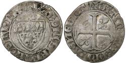 World Coins - France, Charles VI, Blanc Guénar, 1389, Billon, , Duplessy:377A