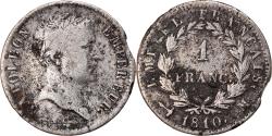 World Coins - Coin, France, Napoléon I, Franc, 1810, Toulouse, , Silver, KM:692.10
