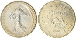 World Coins - Coin, France, Semeuse, 1/2 Franc, 1980, Paris, FDC, , Nickel, KM:931.1