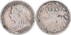 World Coins - Coin, Great Britain, Victoria, 3 Pence, 1901, , Silver, KM:777