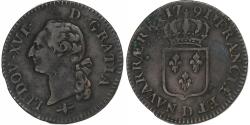 World Coins - France, Louis XVI, Sol, 1791, Lyon, Copper, , Gadoury:356