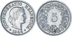 World Coins - Coin, Switzerland, 5 Rappen, 1944