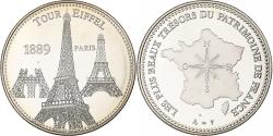 World Coins - France, Medal, Trésors du Patrimoine, Tour Eiffel, n.d., Copper-nickel