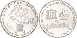 World Coins - France, Grande Muraille de Chine, 1-1/2 Euro, 2007, Paris, , Silver