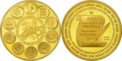 World Coins - France, Medal, la Constitution Européenne, 2005, , Copper-Nickel Gilt
