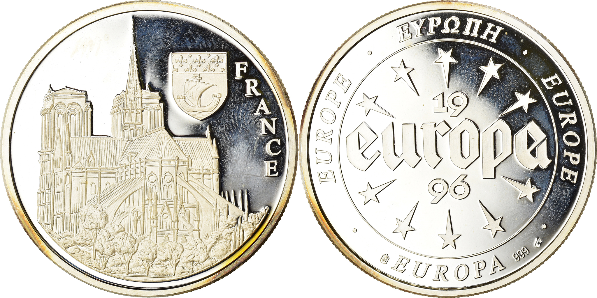 France, Medal, 1996, Europa, , Silver | Tokens & Medals