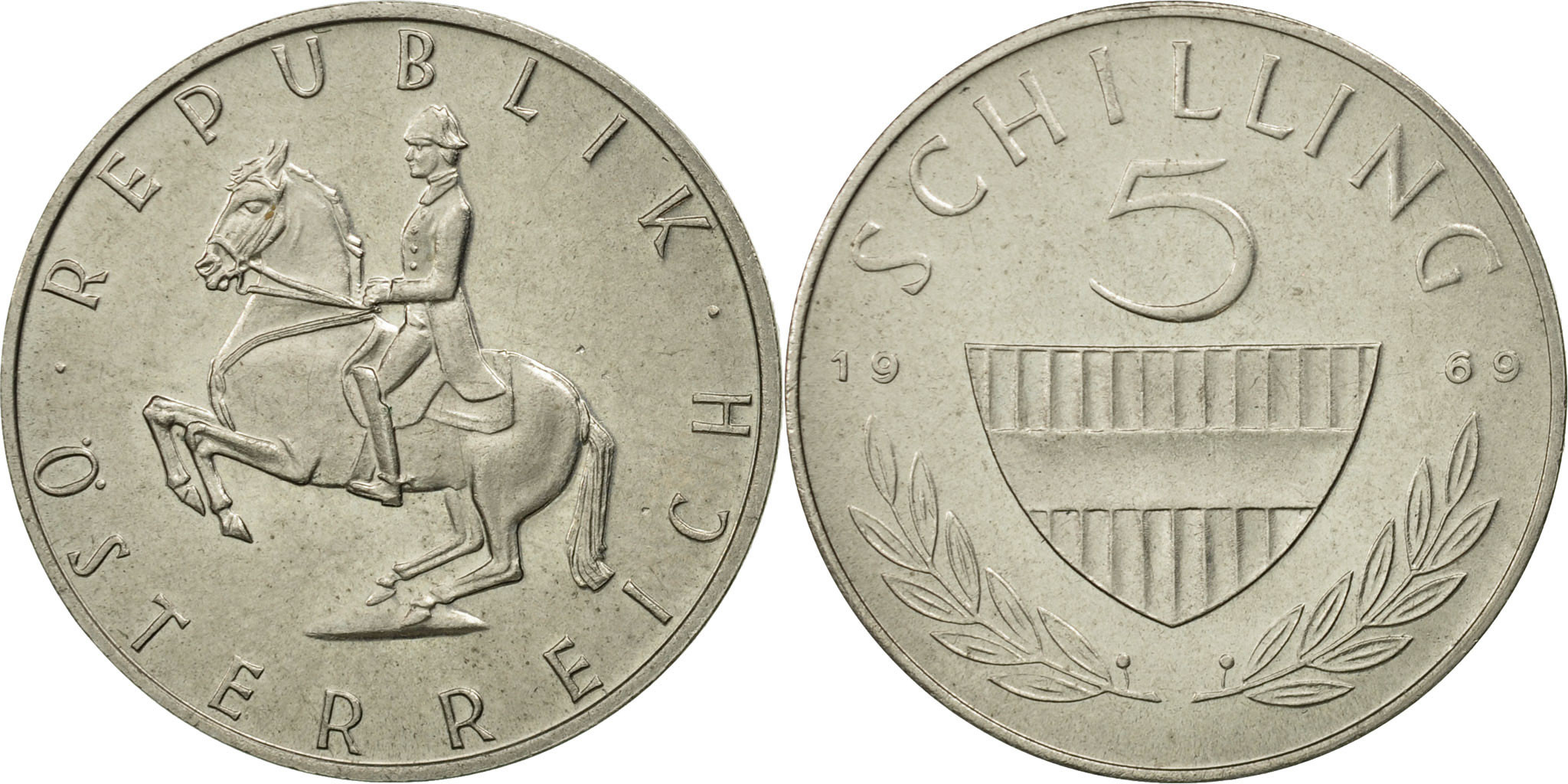 Austria, 5 Schilling, 1969, , Copper-nickel, KM:2889a | European Coins