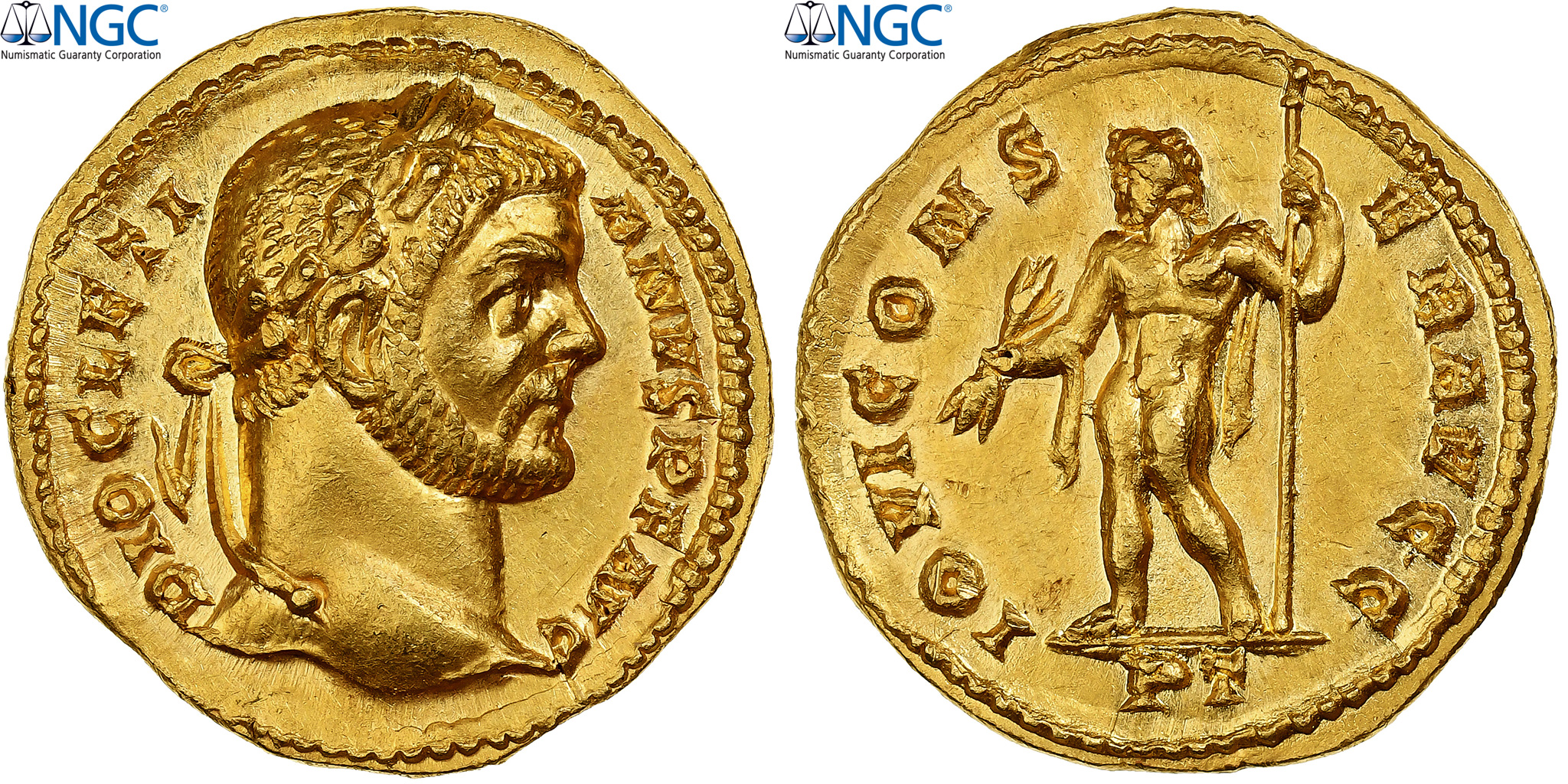 Diocletian, Aureus, 293-294, Trier, Gold, NGC, , RIC:15 | Roman
