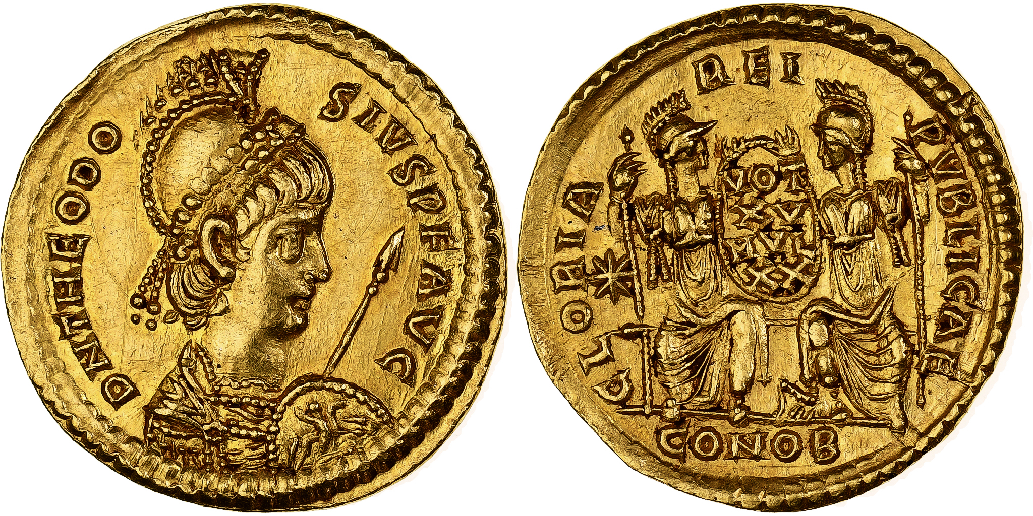 Theodosius II, Solidus, 415, Constantinople, Gold, , RIC:207