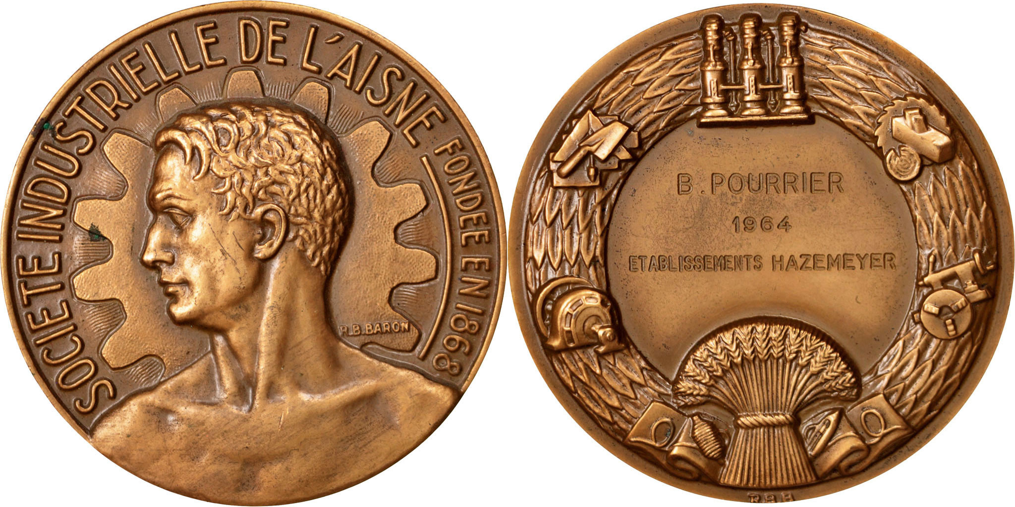 France, Medal, French Fifth Republic, Business & industry, 1964,