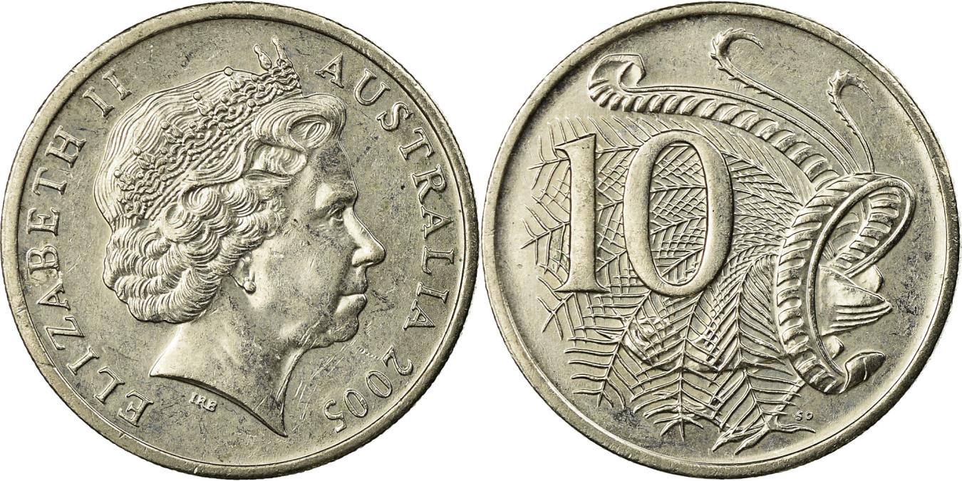Coin, Australia, Elizabeth II, 10 Cents, 2005, , Copper-nickel, KM:402