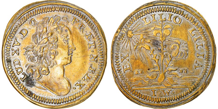 France, Token, Louis XV, Nuremberg, Ex Lilio Lilia, History, , Brass