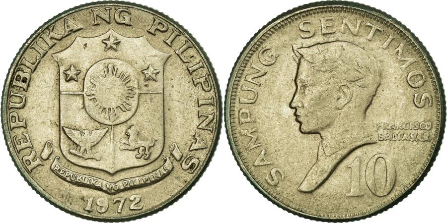Coin Philippines 10 Sentimos 1972 Copper nickel KM 207
