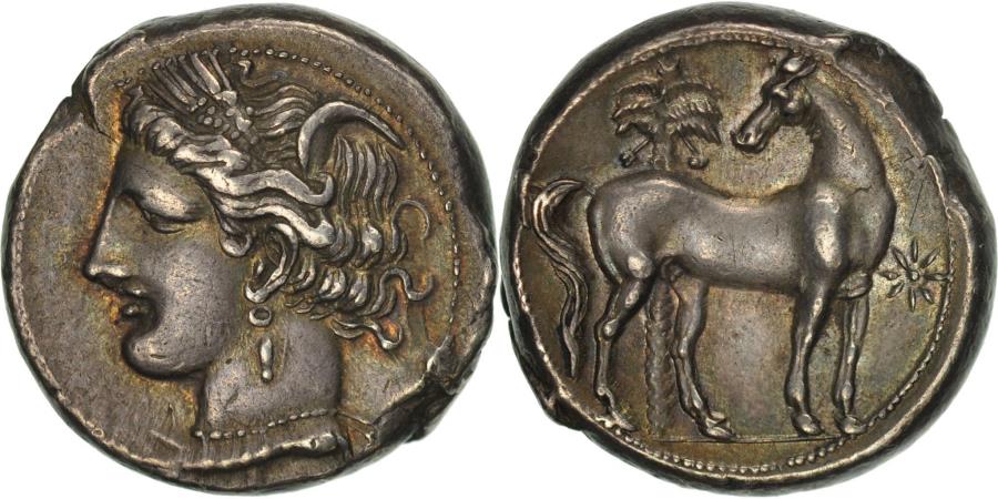 Zeugitana, Shekel, Carthage, , Silver, SNG Cop:141 | Greek Coins