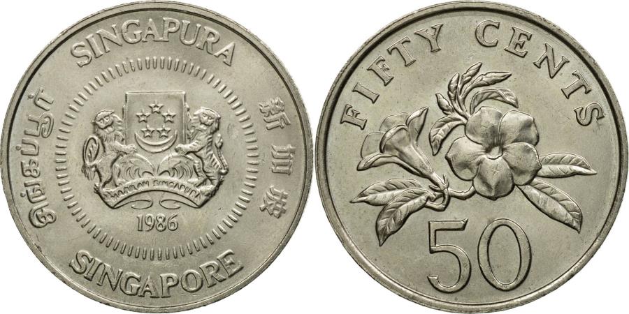 The Singapore Mint 50周年記念コイン　美品 782816] Coin, Singapore, 50 Cents, 2005, Singapore Mint, MS