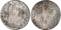 World Coins - France, Louis XIV, Écu à la mèche longue, 1649, Montpellier, Silver