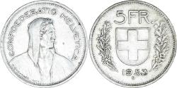 World Coins - Coin, Switzerland, 5 Francs, 1953, Bern, , Silver, KM:40