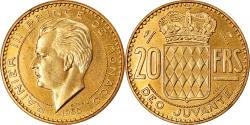 World Coins - Coin, Monaco, Rainier III, 20 Francs, 1950, Paris, ESSAI,