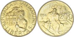 World Coins - Coin, San Marino, 200 Lire, 1994, Rome, , Aluminum-Bronze, KM:313
