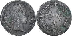 World Coins - Coin, France, Louis XIV, Denier Tournois, 1649, Paris, 49/48, , Copper
