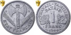 World Coins - French State, Franc, Bazor, 1944, Beaumont-Le-Roger, Aluminum, PCGS,