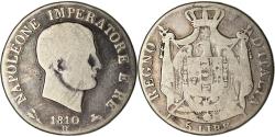 World Coins - Coin, ITALIAN STATES, KINGDOM OF NAPOLEON, Napoleon I, 5 Lire, 1810, Bologna